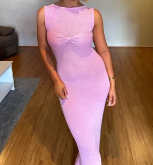 A&A Bandeau Twist Knitwear Maxi Dress