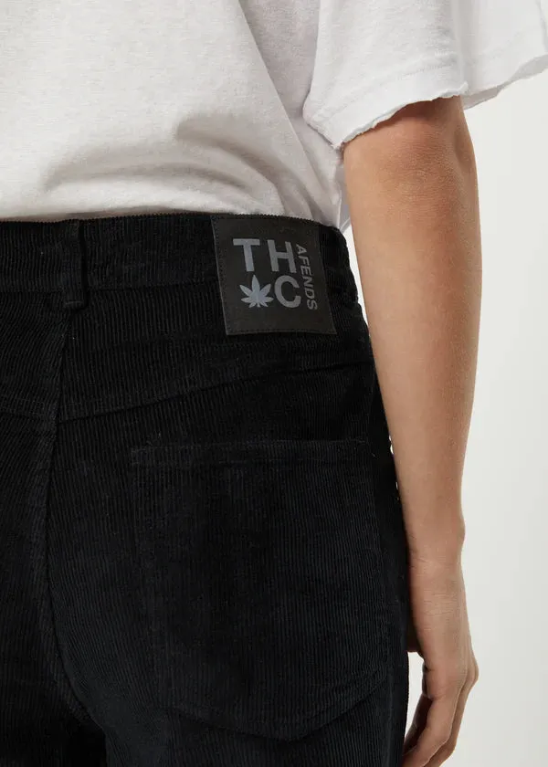 AFENDS Marsha Hemp Corduroy Flared Pants - BLACK