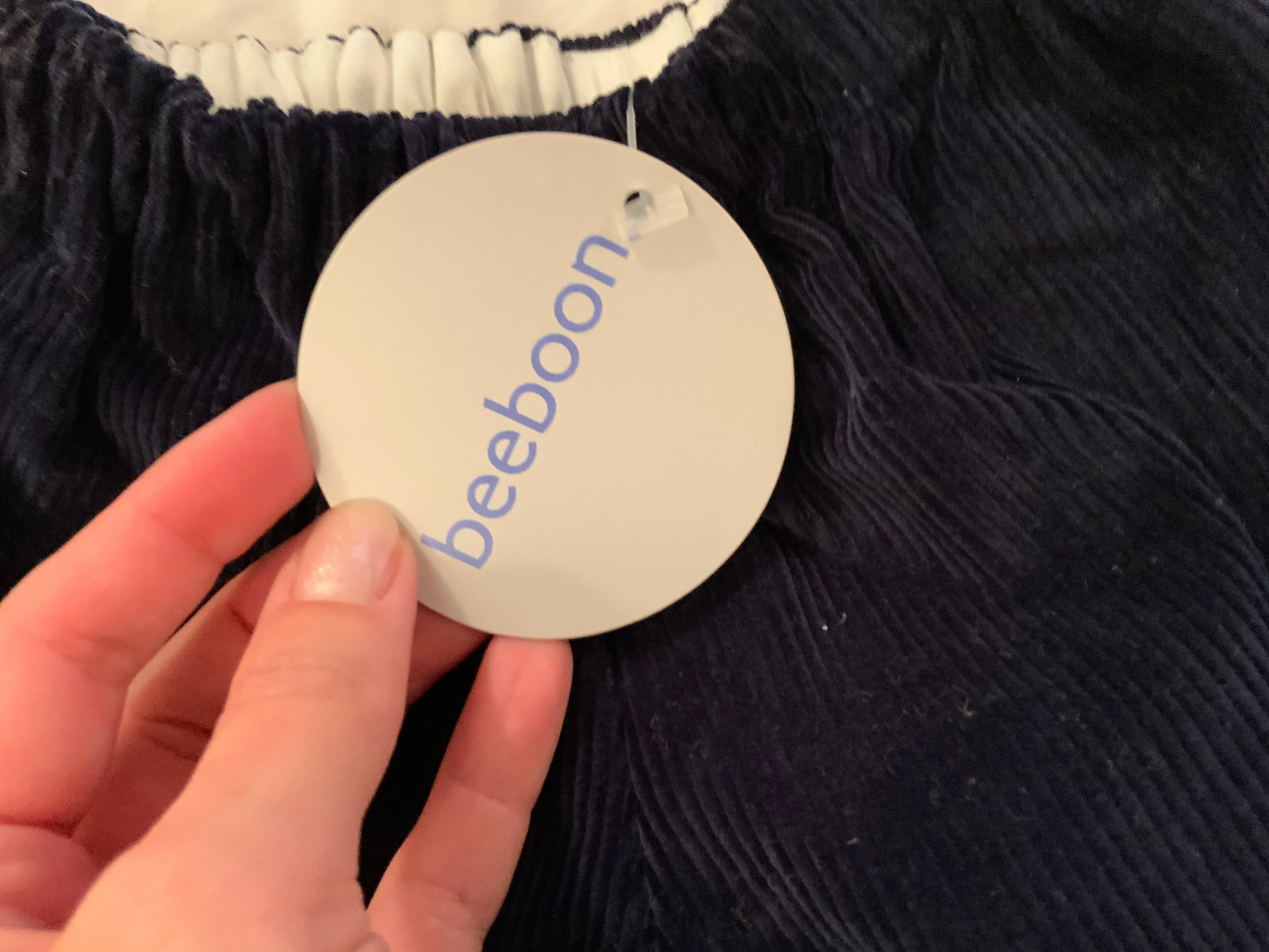 Beeboon Navy Blue Corduroy Pants Trousers Size 3 months children