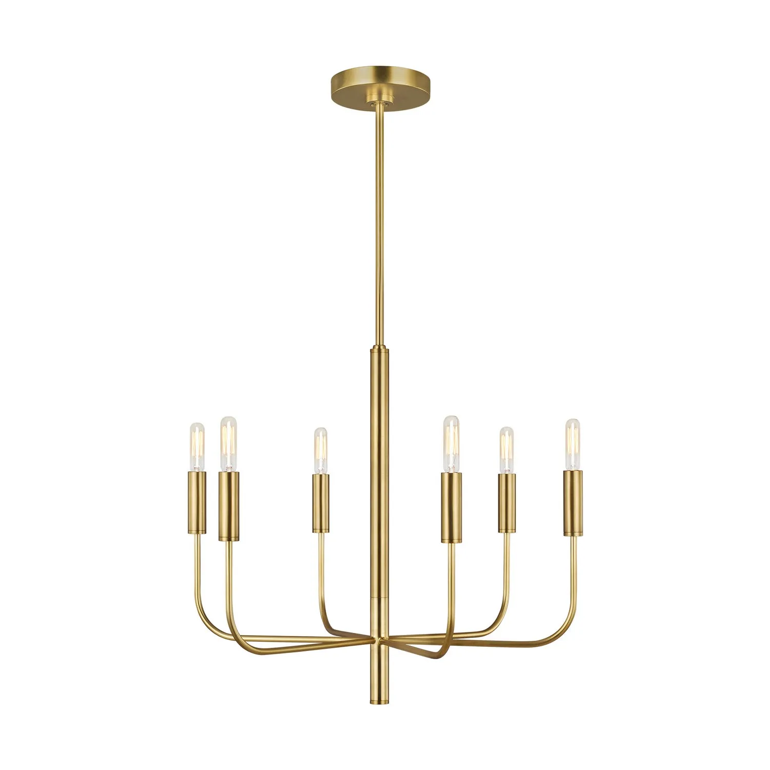 Brianna 6-Light Single Tier Chandelier in Burnished Brass