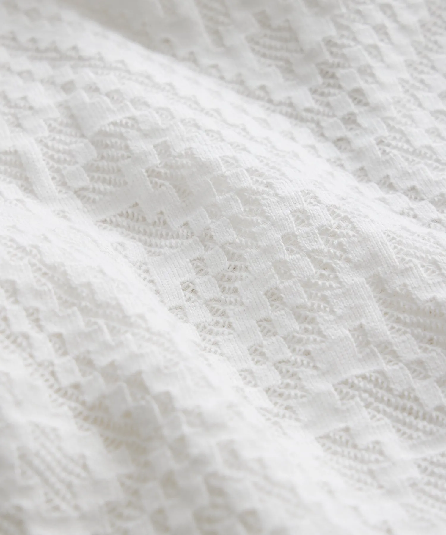 Cotton Jacquard Guayabera Polo Shirt in White