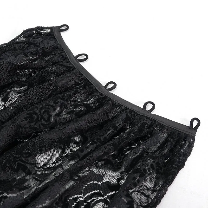 CT170 Wavy pattern Gothic Short Jacket with Detachable Hem