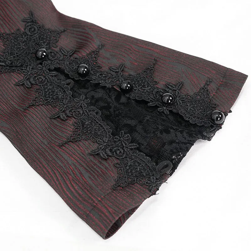CT170 Wavy pattern Gothic Short Jacket with Detachable Hem