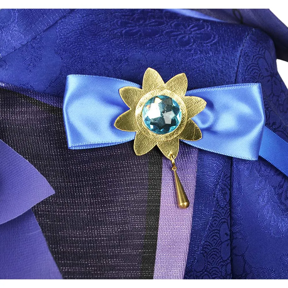 Genshin Impact Furina de Fontain Women Blue Suit Party Carnival Halloween Cosplay Costume