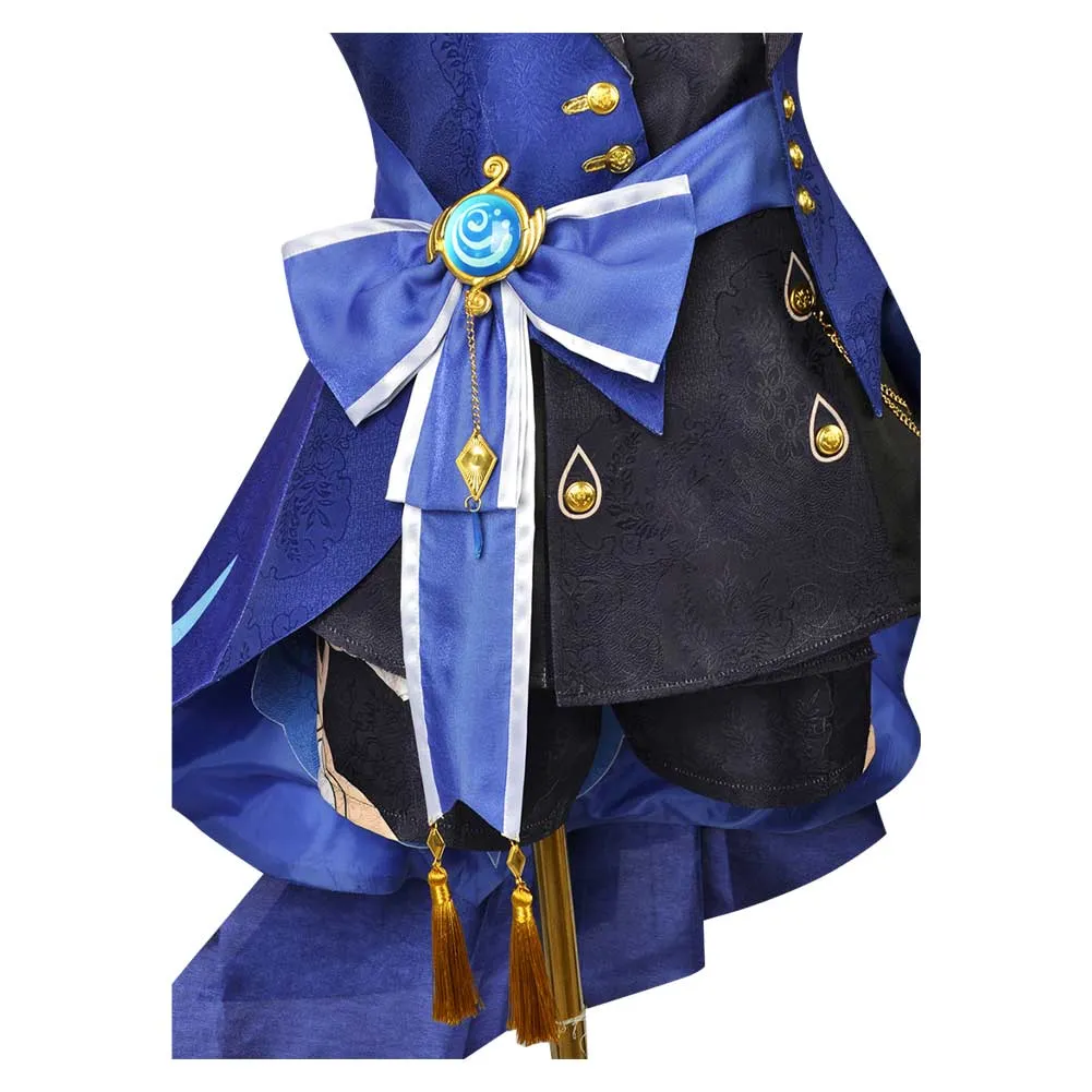 Genshin Impact Furina de Fontain Women Blue Suit Party Carnival Halloween Cosplay Costume