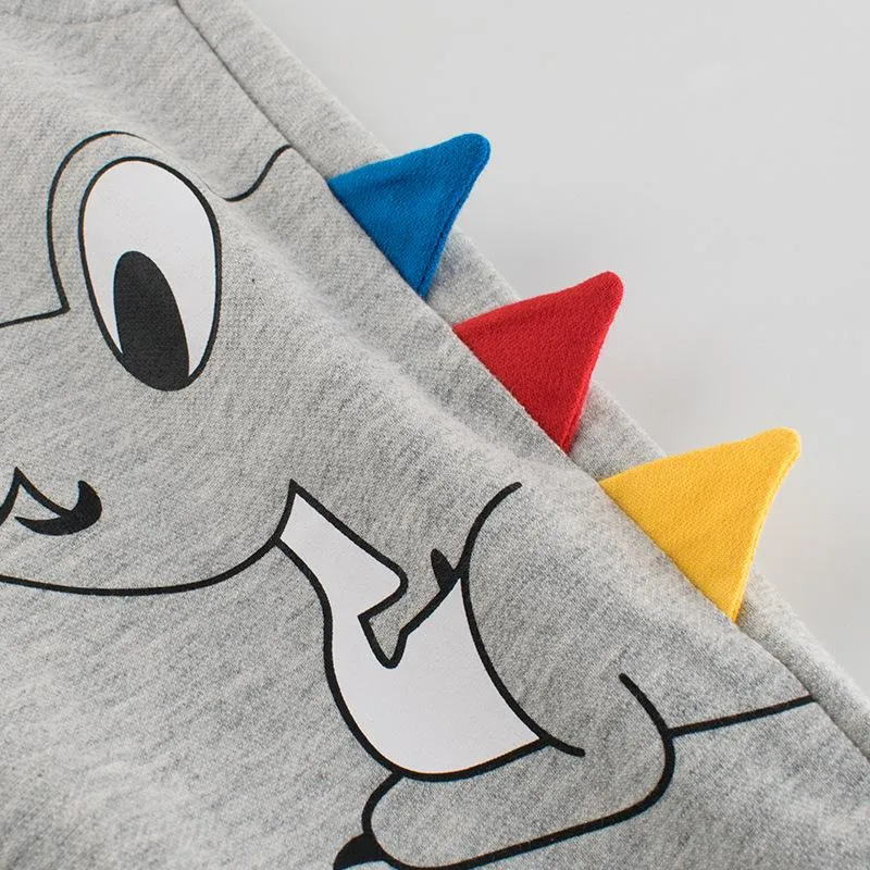 Gray Dinosaur Print Pants for Toddler Boys