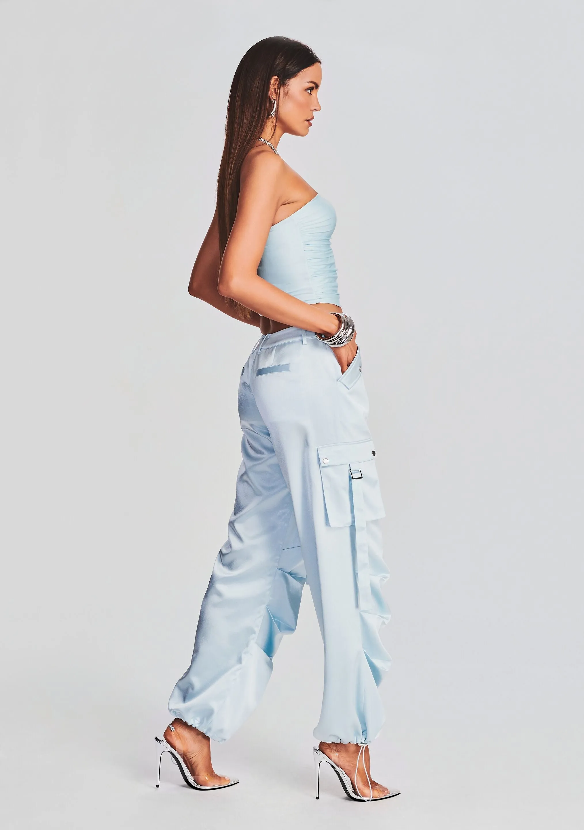 Lai Satin Cargo Pant