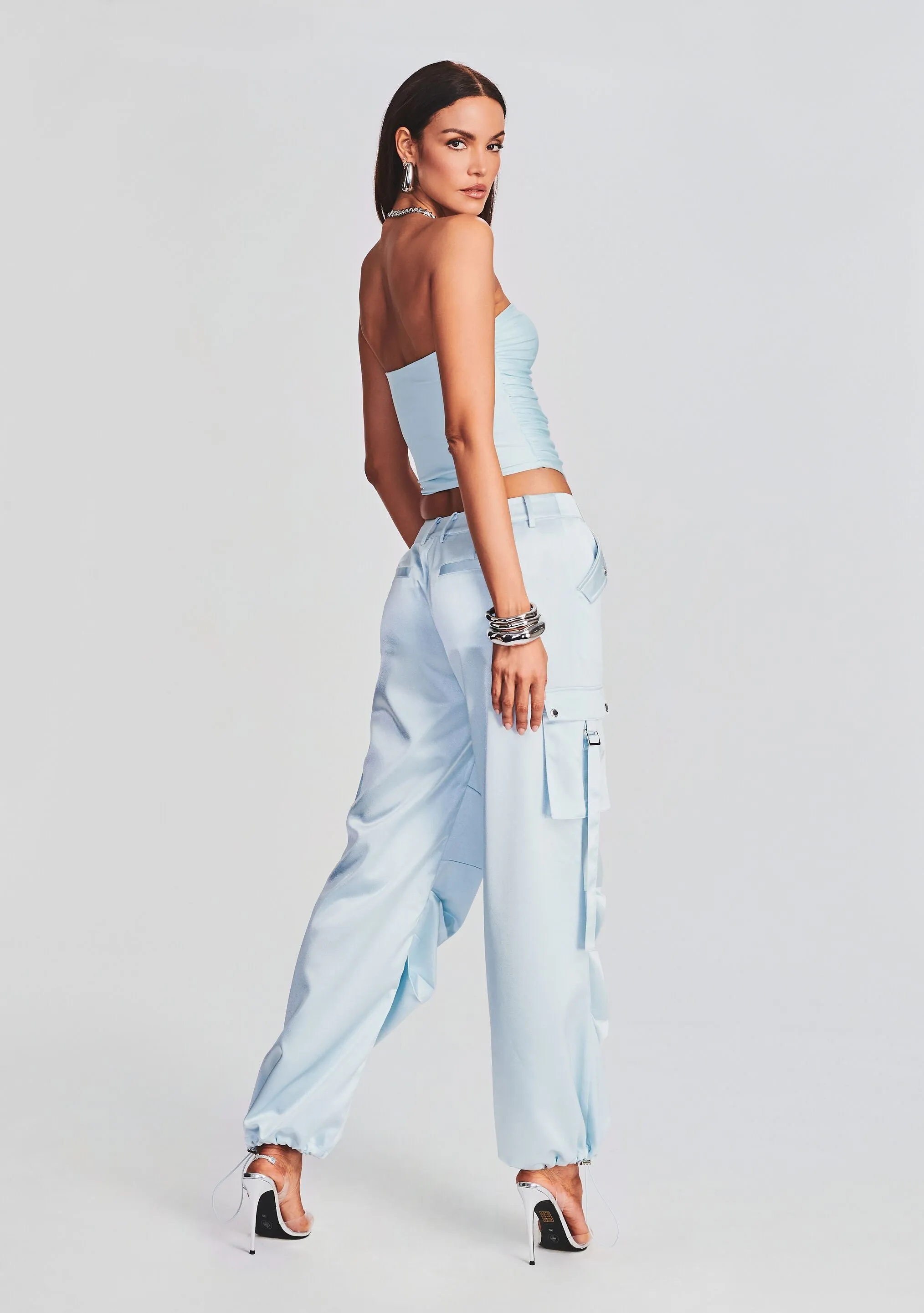 Lai Satin Cargo Pant