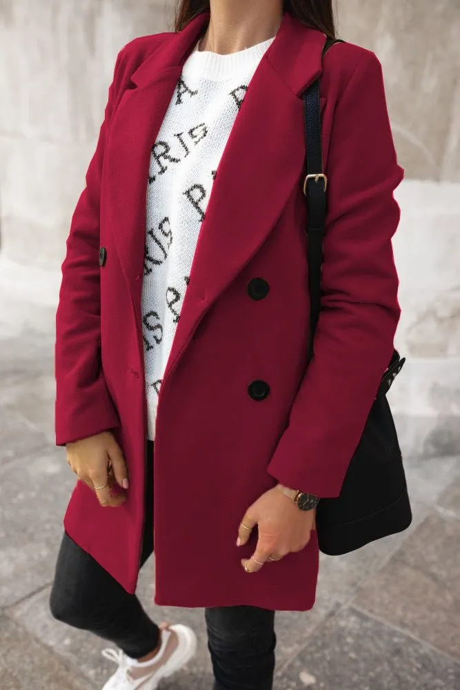 Long Woolen coat woman