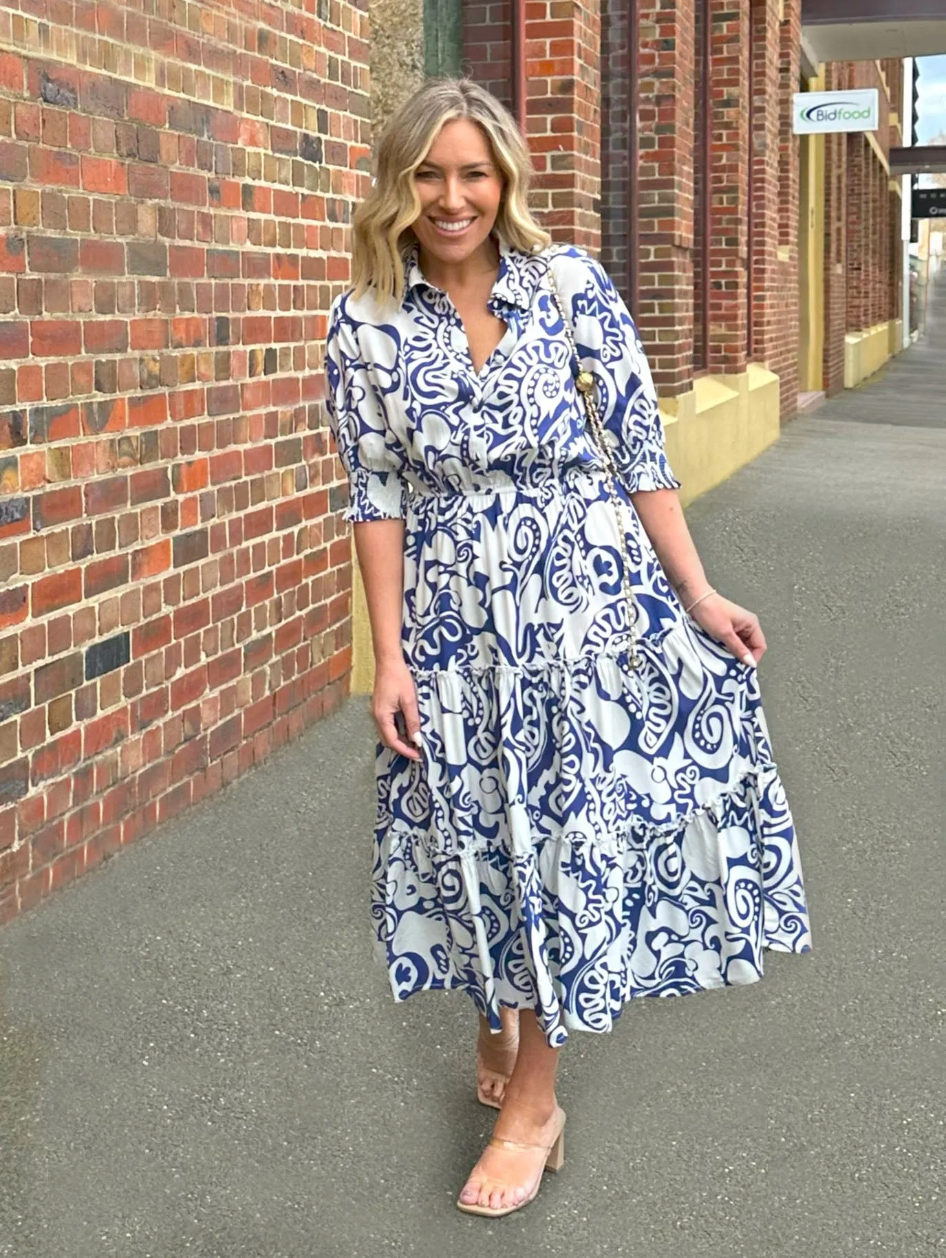 Marleen Dress - Navy Print