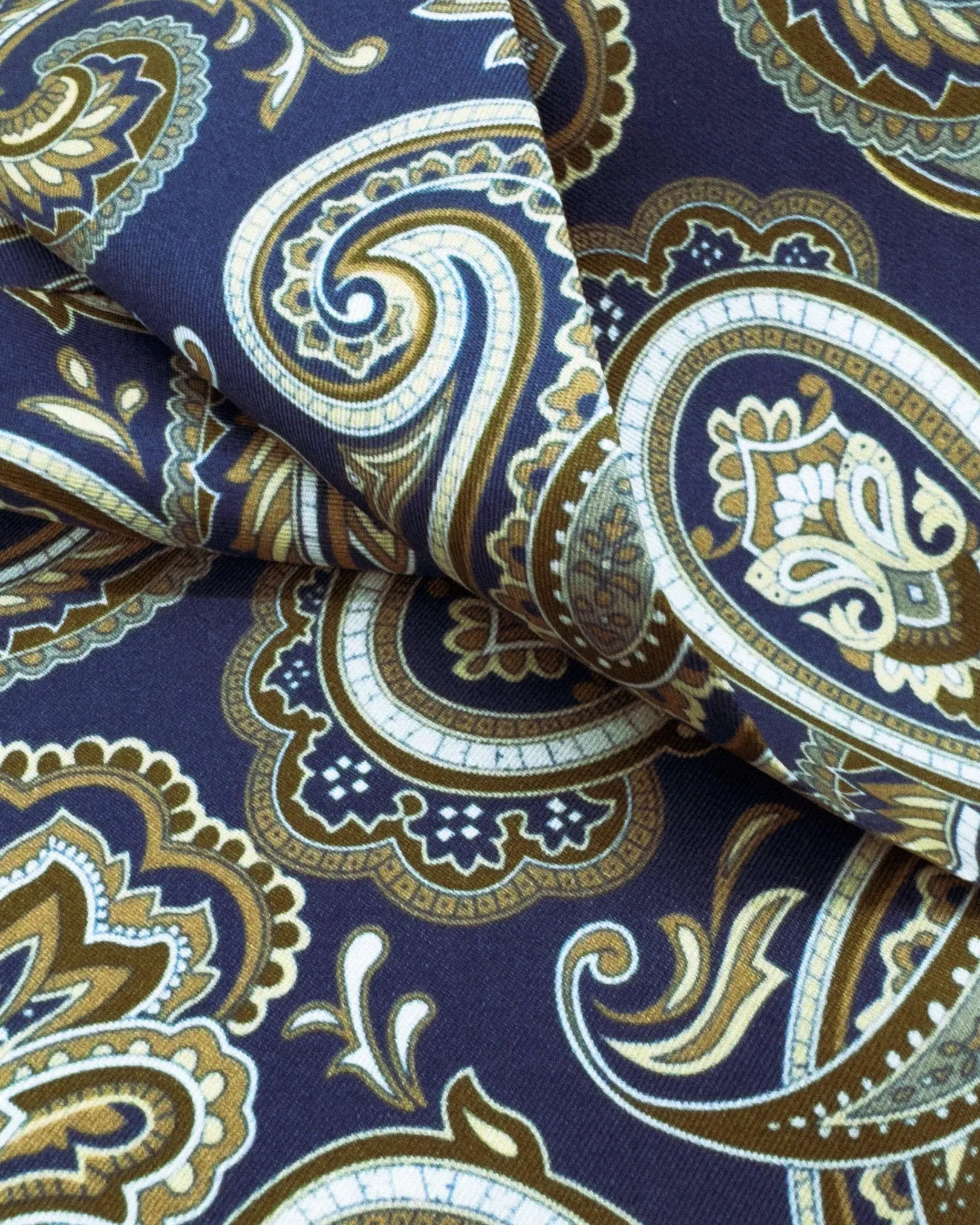 Men's Silk Aviator Scarf in Paisley - The Redmond Aviator
