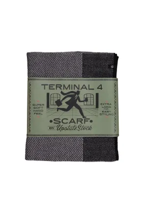 NEW Charcoal Merino Wool and Recycled Polyester Terminal 4 Scarf