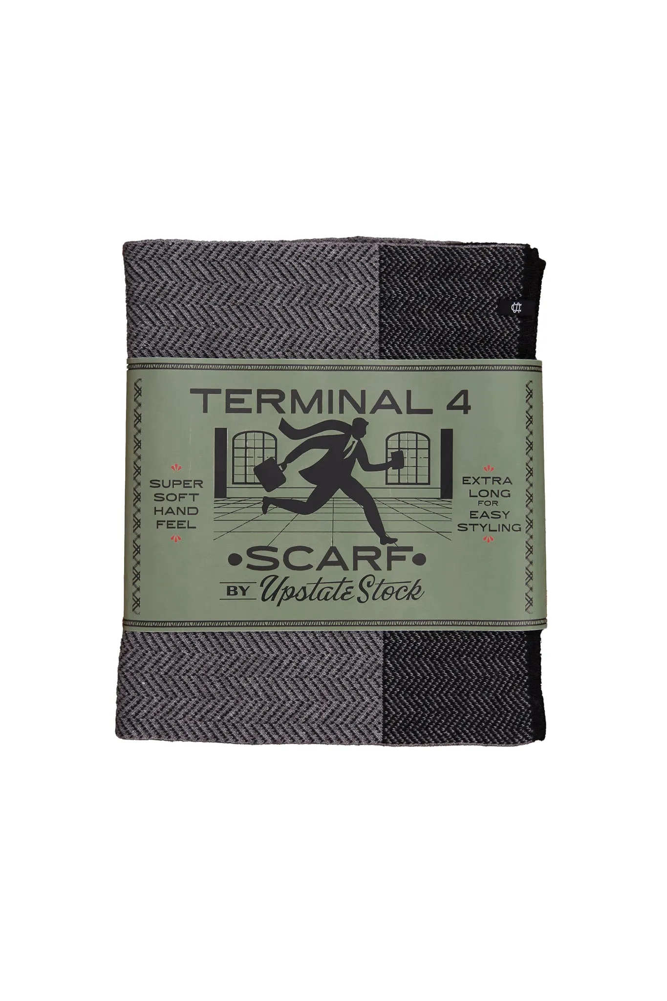 NEW Charcoal Merino Wool and Recycled Polyester Terminal 4 Scarf