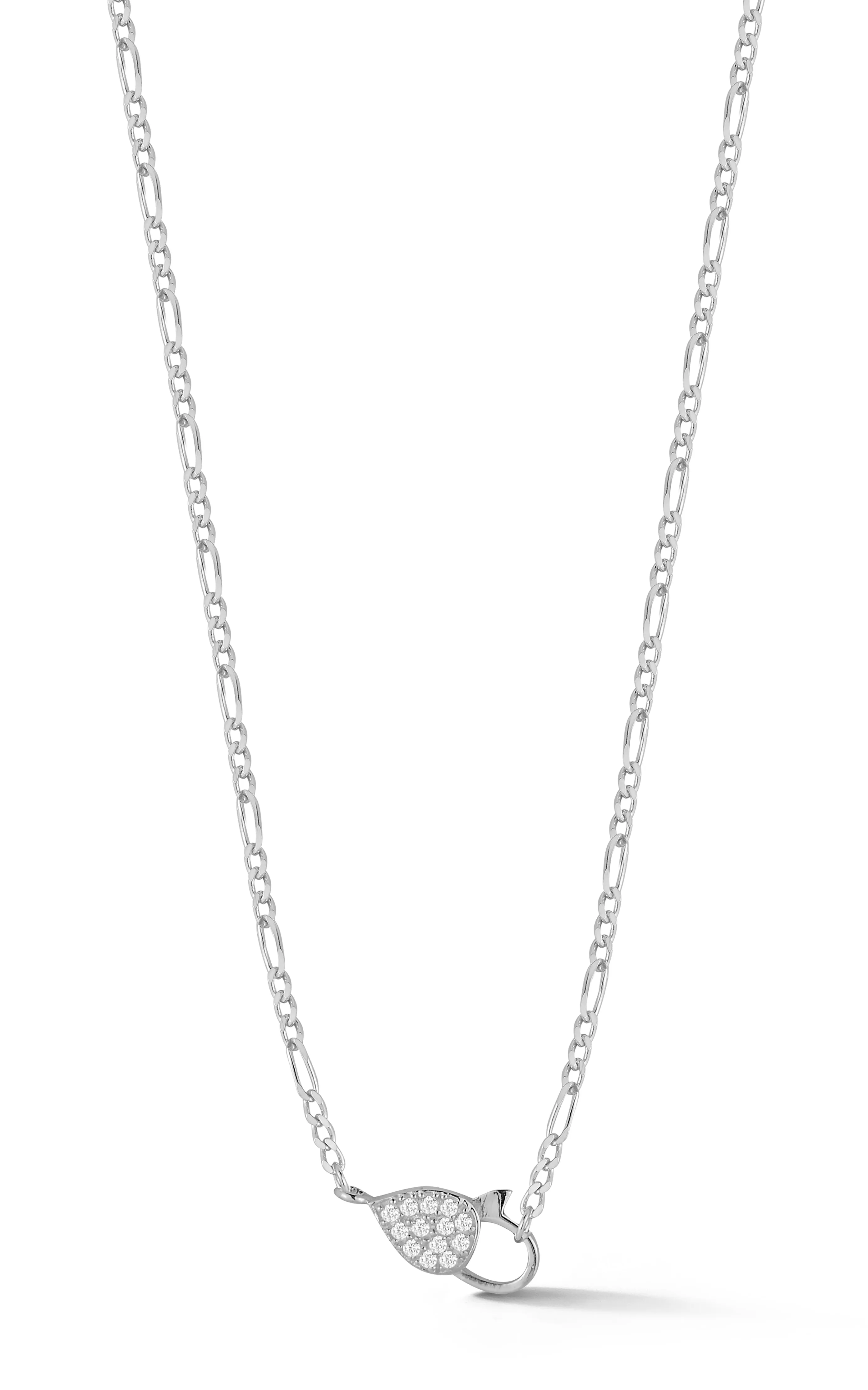 Pavé Clasp Link Necklace