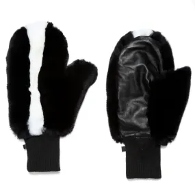 Rex Mitten Black and White Stripe