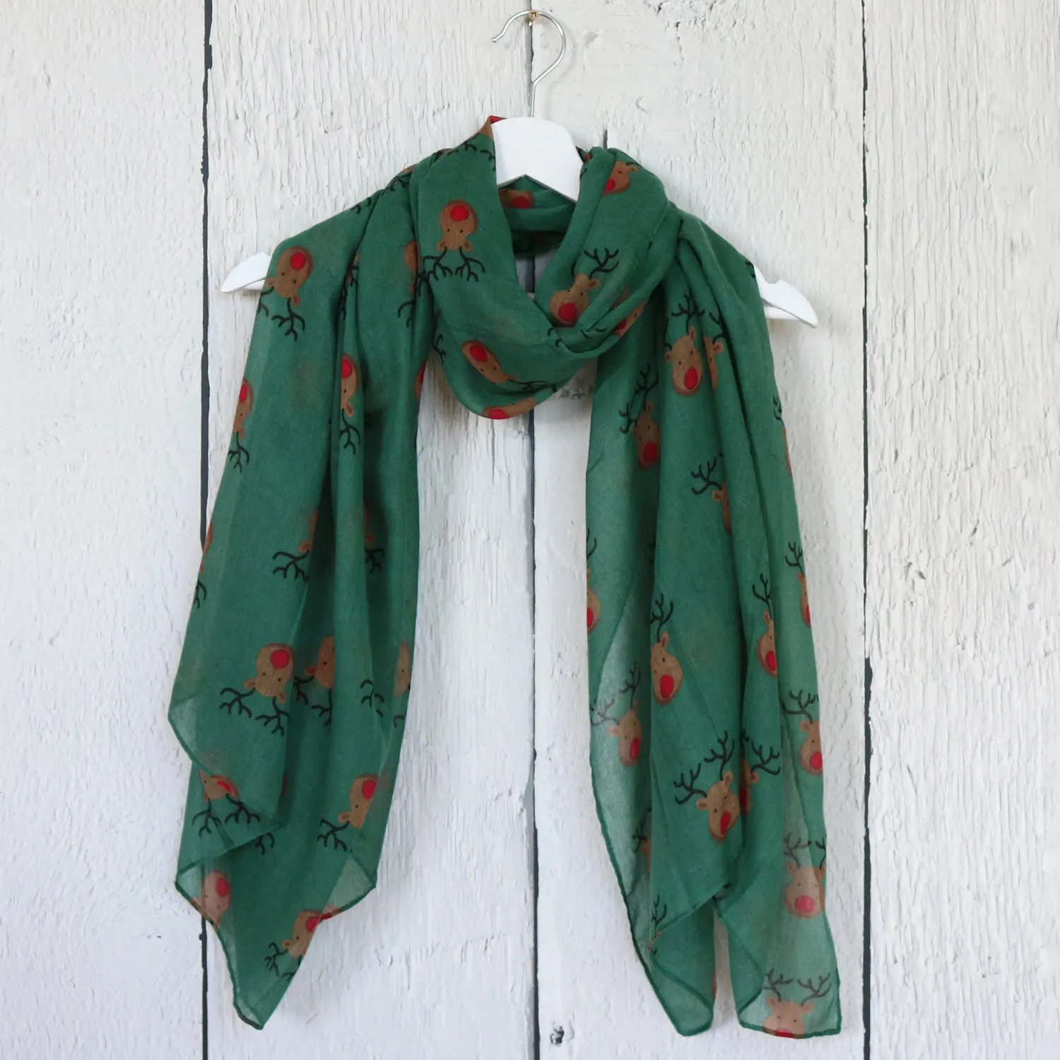 Rudolph Reindeer Christmas Scarf