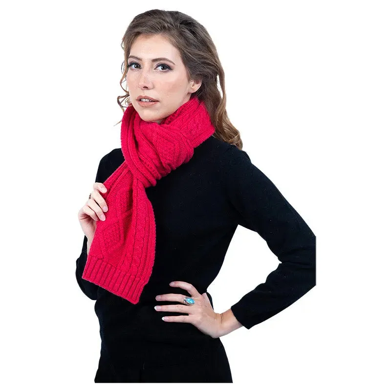 Scottish Cashmere Cable Knit Luxury Scarf