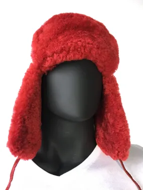 Shearling Sheepskin Russian Style Hat