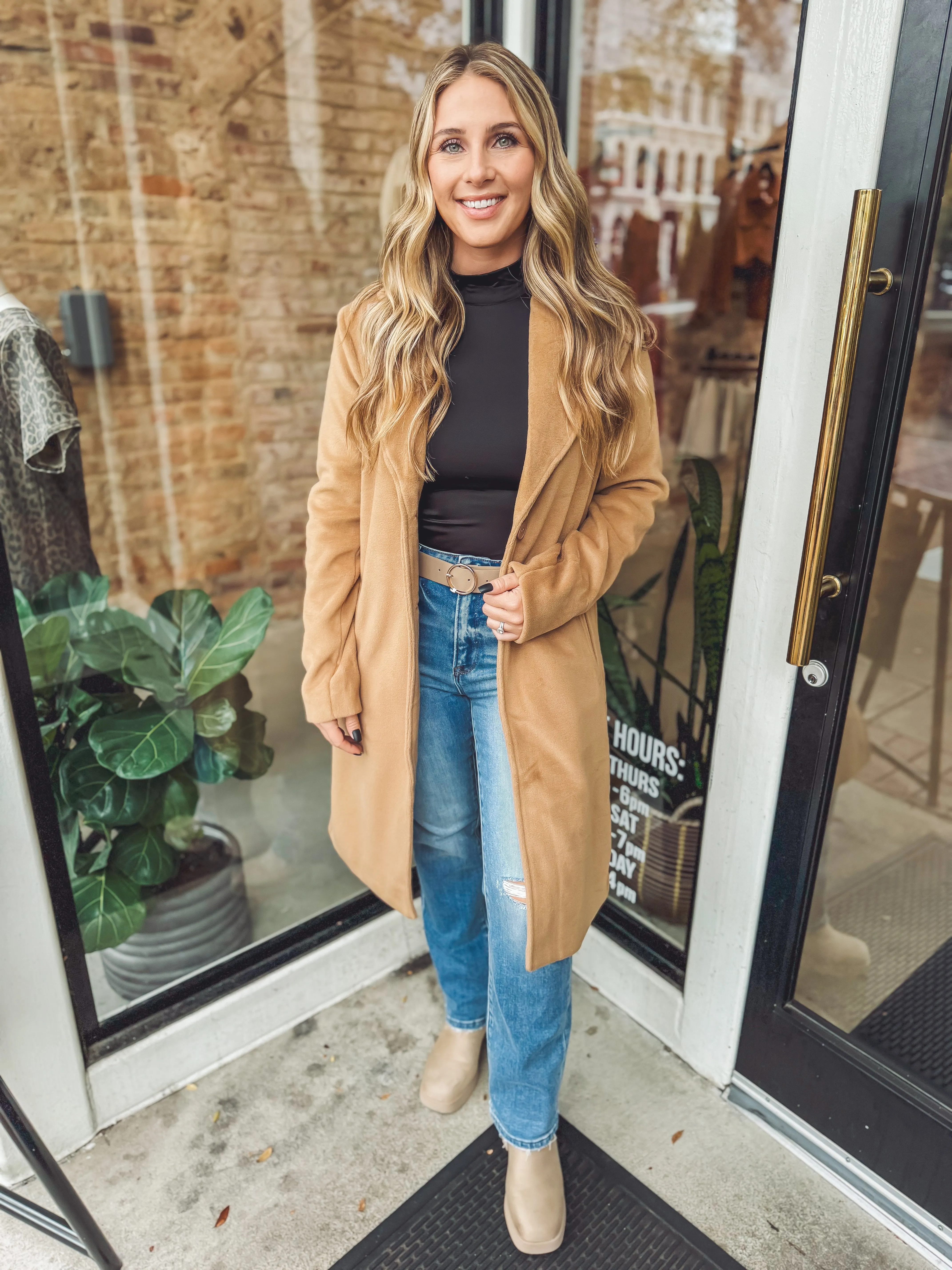 Taupe half coat