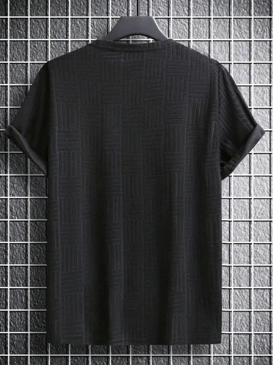 Textured T-Shirt And Loose Cargo Pant