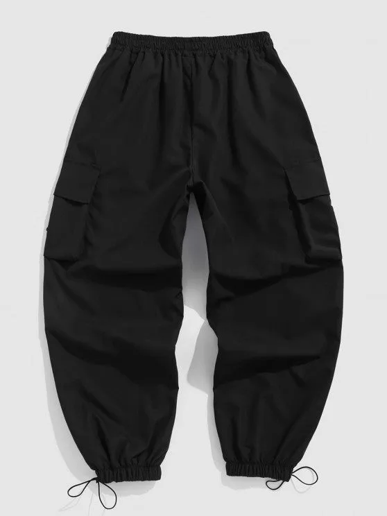 Textured T-Shirt And Loose Cargo Pant