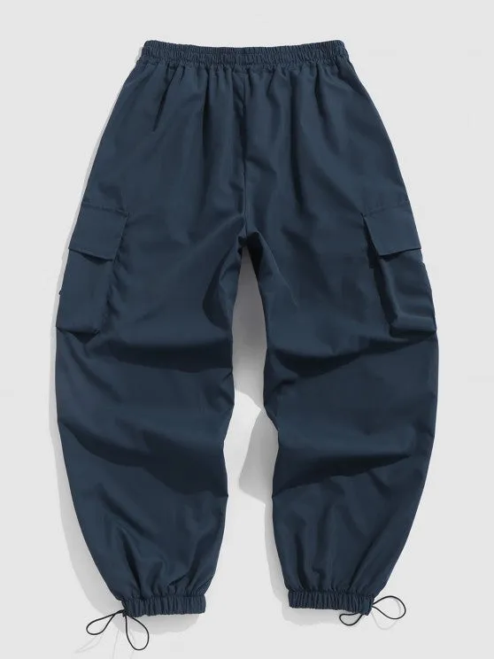Textured T-Shirt And Loose Cargo Pant