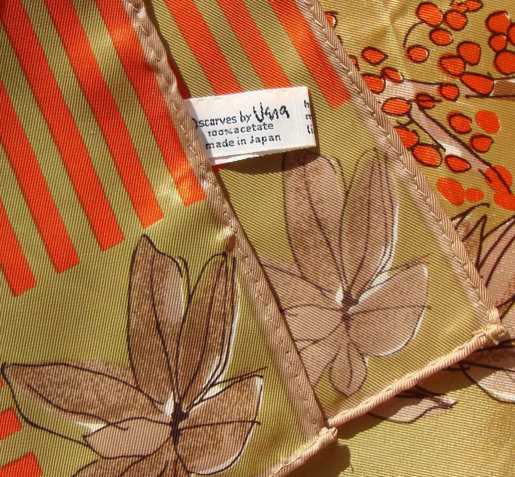 Vintage 60s Vera Scarf Rectangular Floral