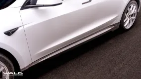WALD Dry Carbon Fiber Side Skirts for Tesla Model 3 Highland 2023 